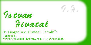 istvan hivatal business card